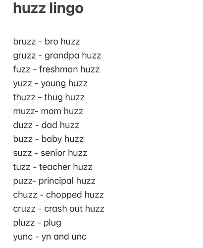huzz lingo